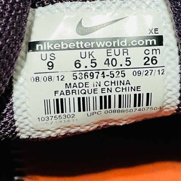 Excellent Nike Zoom Structure 16 Purple Eggplant Pink Womens 9 US 40.5 EUR - Picture 6 of 9